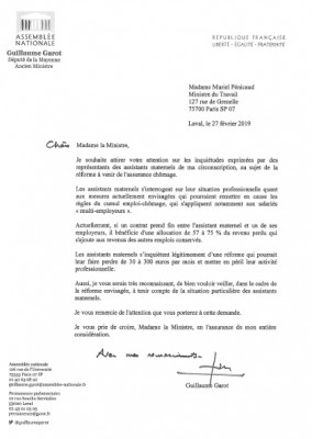 courrier de monsieur Garot à madame la ministre du travail.jpg